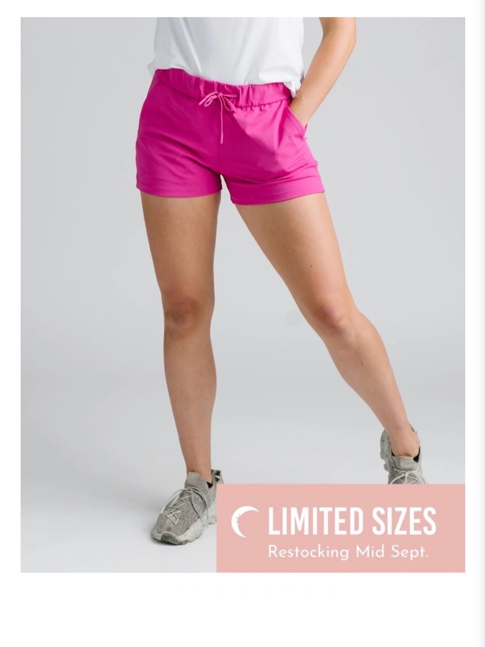 ZYIA Fuchsia Drawstring Athletic Shorts